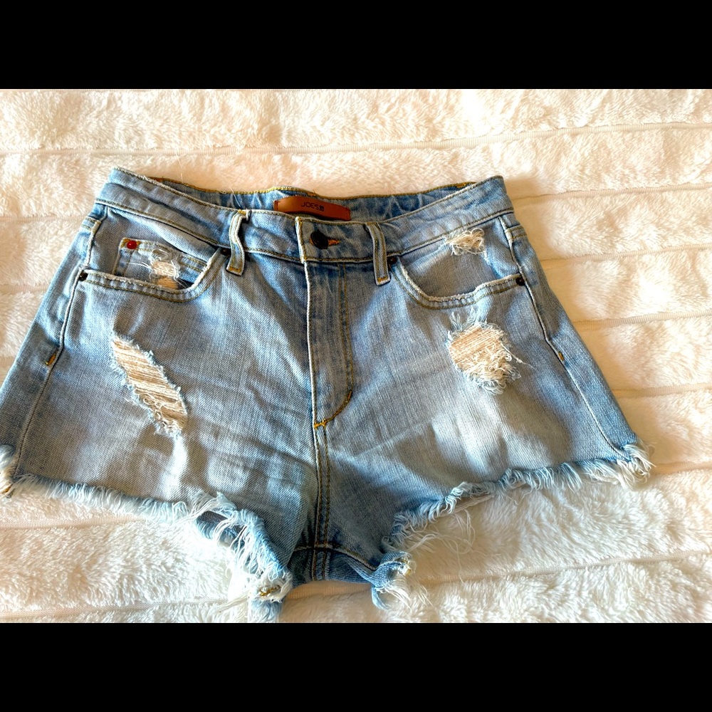 JOE’S Distressed Shorts, Cut Off Style, Raw Hem, HI-Rise